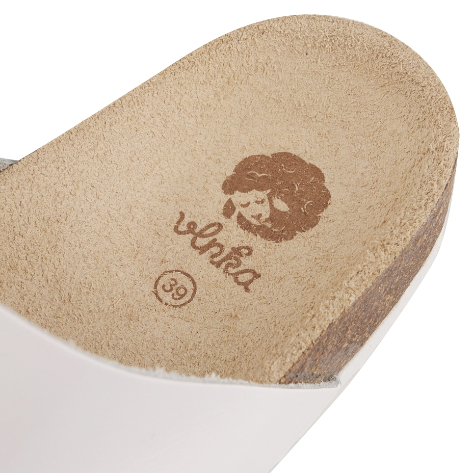 Women's anatomical cork slip-on shoes Lola white model 2024