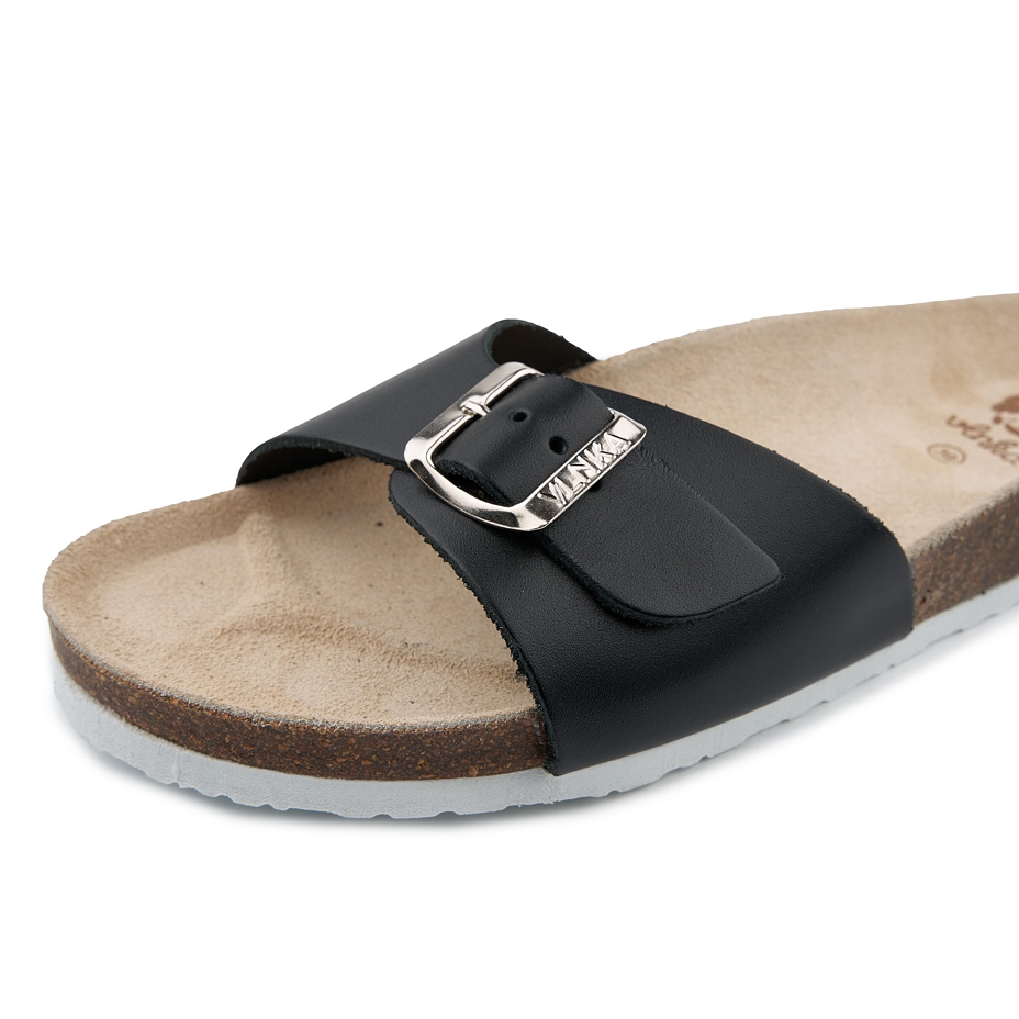 Women's Laura Orthopaedic Cork Sliders Black