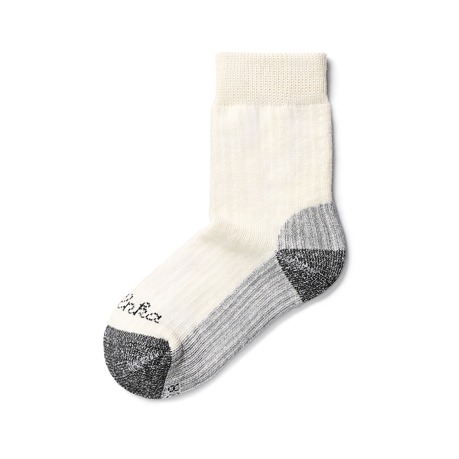 3 pairs Merino Loose Top Wool Socks Cream