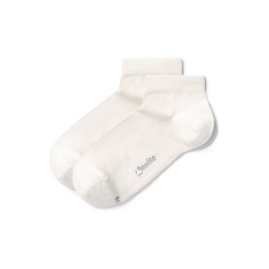 2 pairs of summer ankle socks Merino white