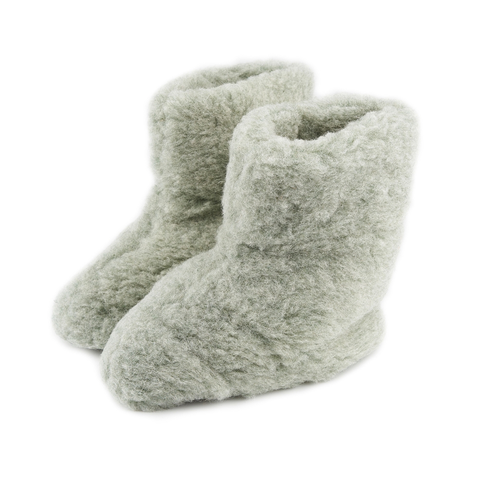 Wool TV Slipper Boots Green