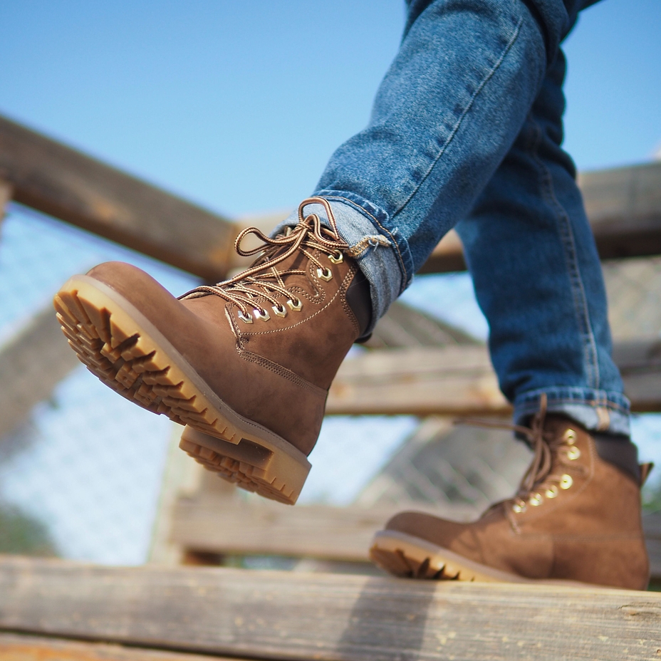 Fluffy farmer's boots Woolee Brown
