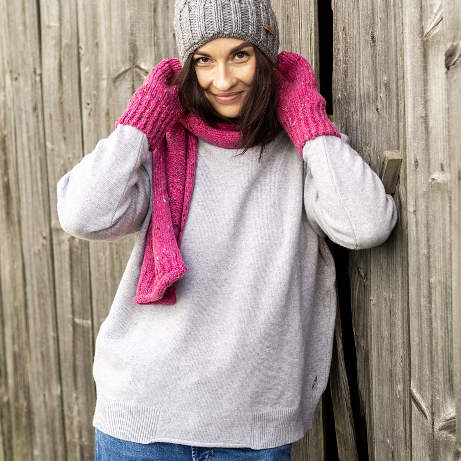 Merino Wool Turtleneck with Cashmere Ampio Gray