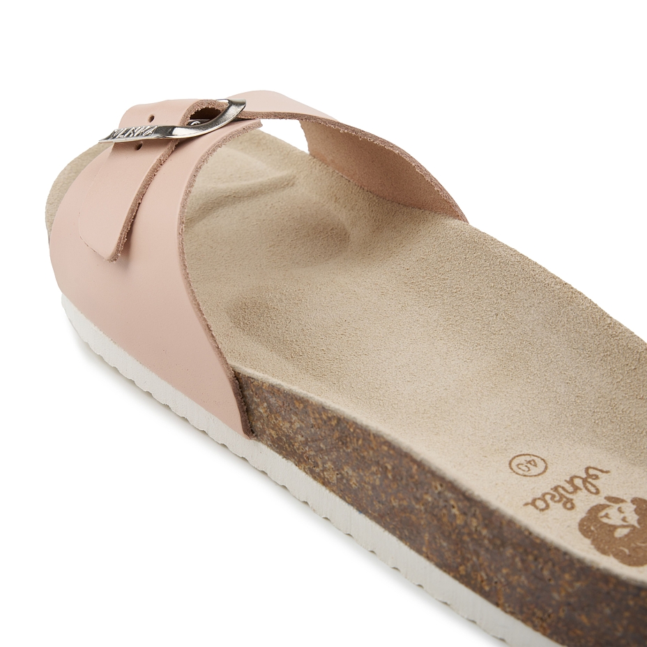 Women's Orthopedic Cork Sliders Laura Light Pink