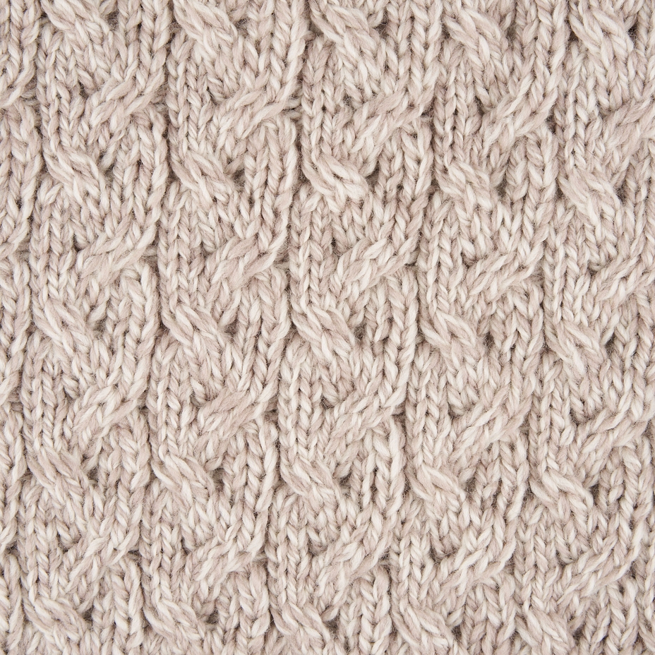 Woolen Pull-through Scarf with Hand Warmer Pouch Supersoft Merino Beige