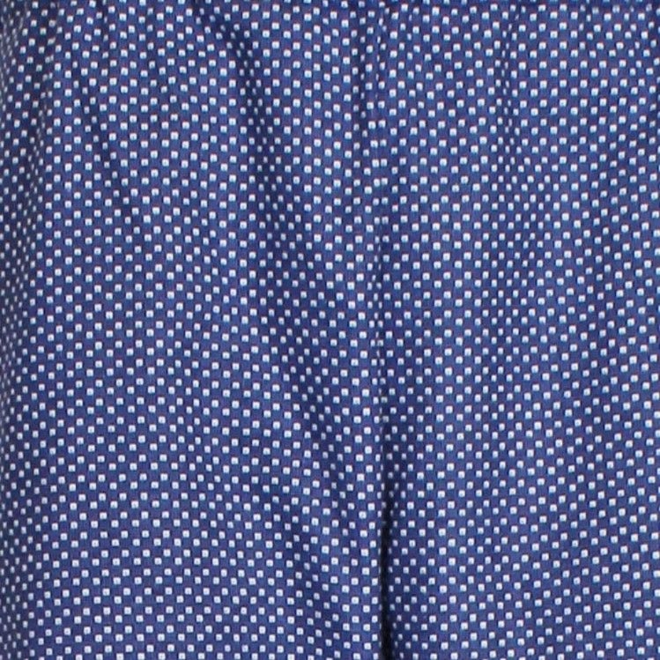 Men's flannel pajamas with long sleeves with pattern, blue