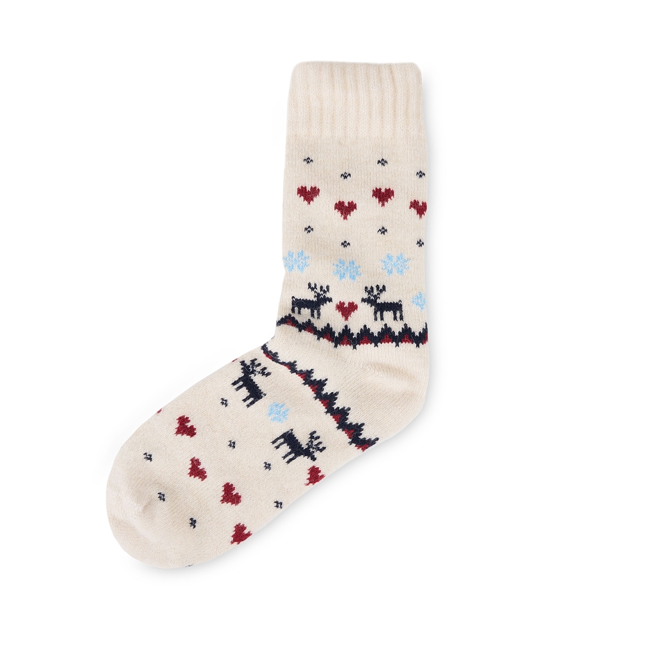 3 pairs of socks Merino sheep wool reindeer love
