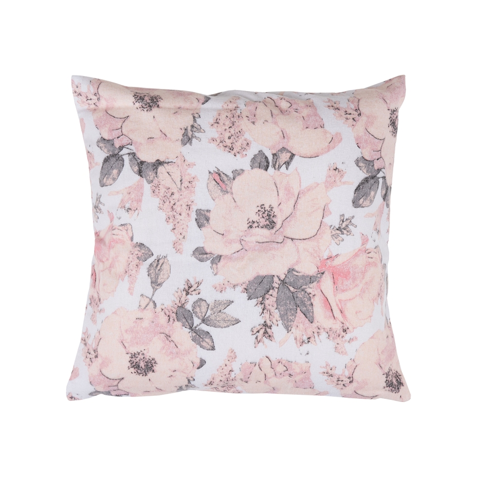 Flannel Pillowcase Flower Rose White