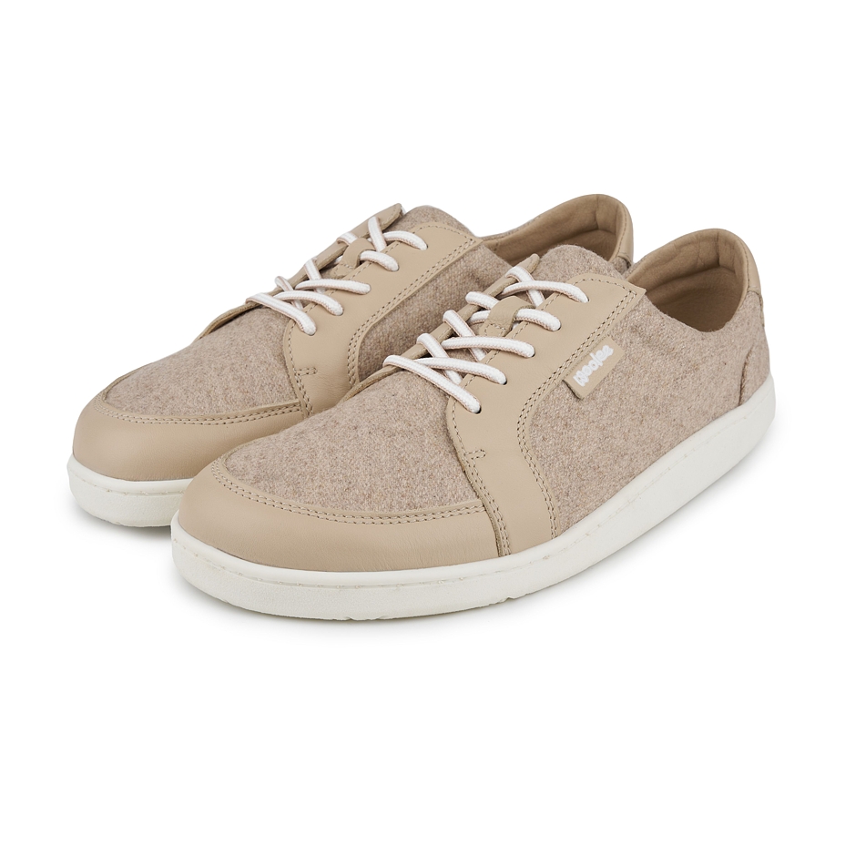 Men’s barefoot wool sneakers Teo beige