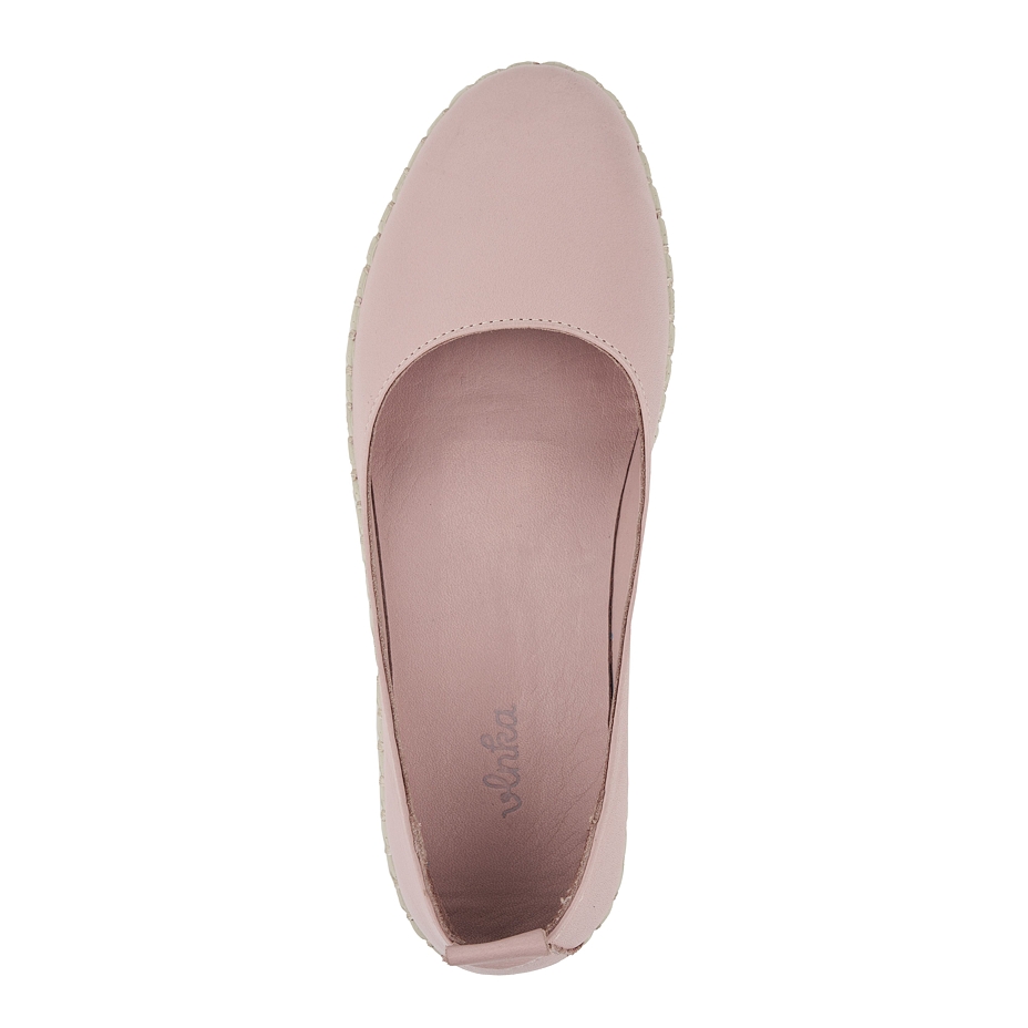 Women's leather ballerina flats Melisa pink