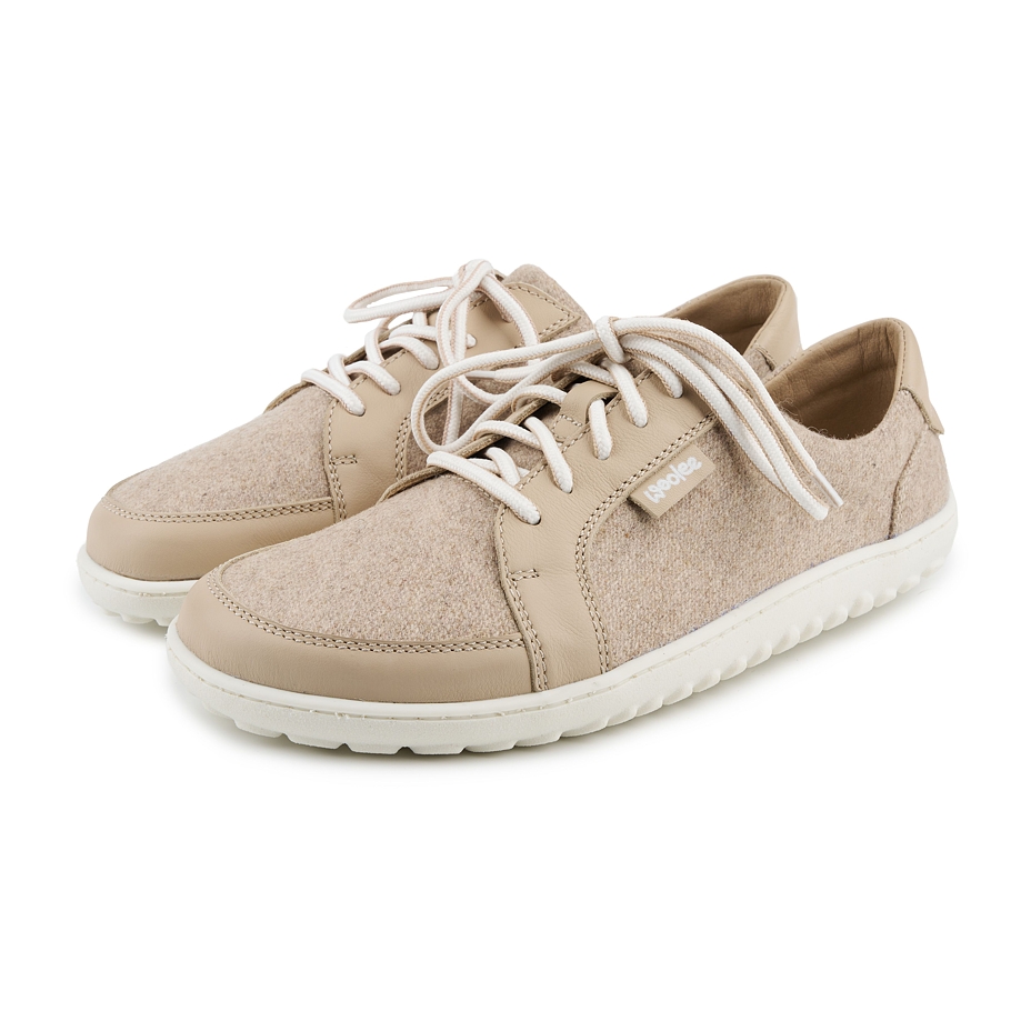 Women’s barefoot wool sneakers Teo beige