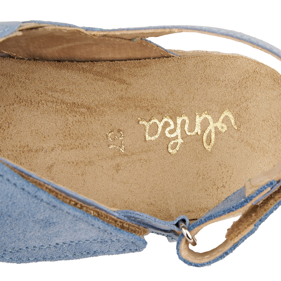 Women's leather sandals Danka blue