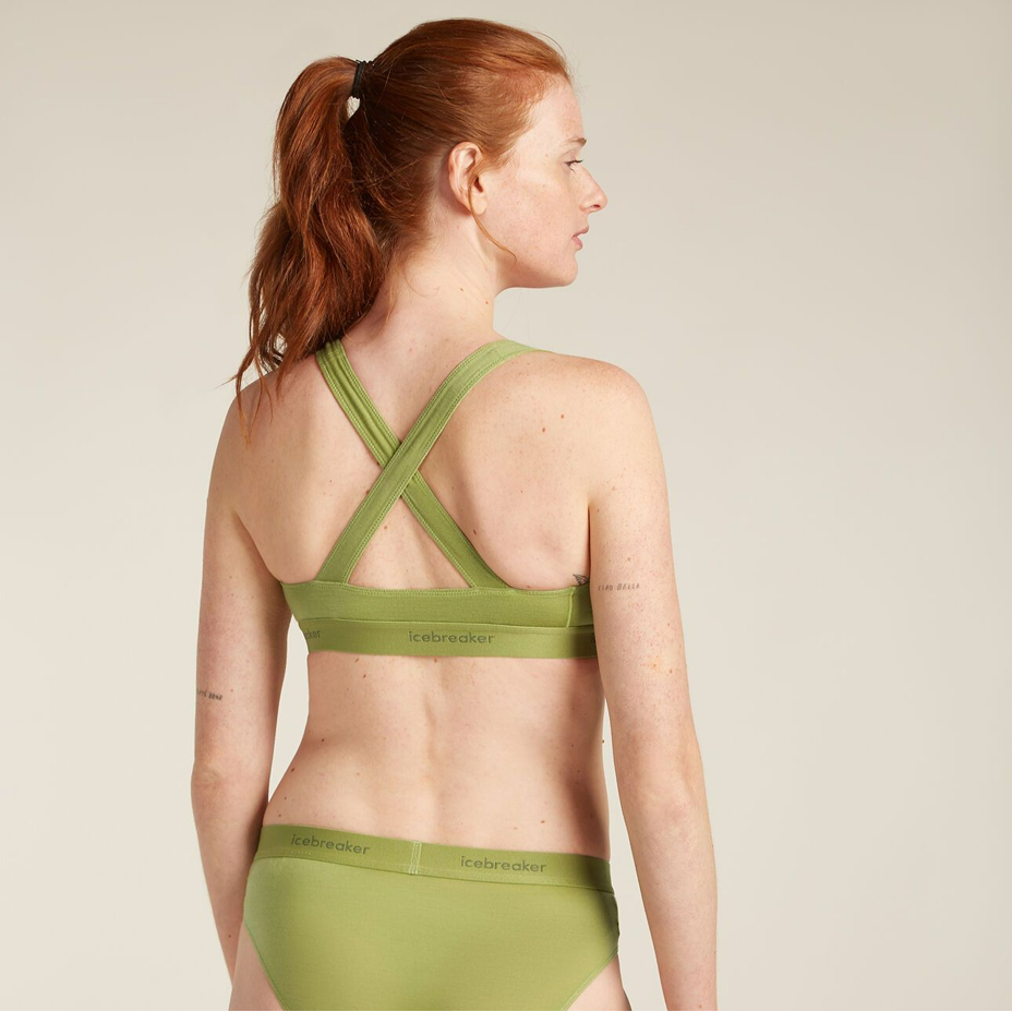 Merino bra 125 Cool-Lite Sprite Racerback Bra Icebreaker Olive