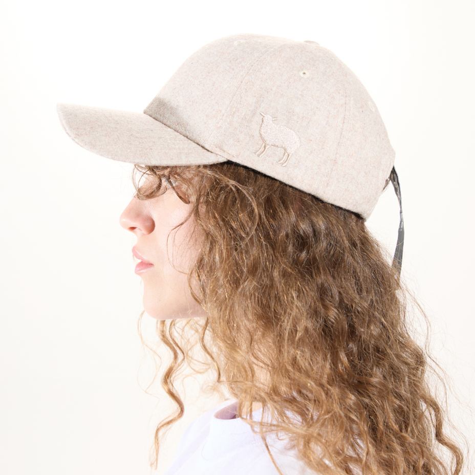 Merino Woolee Capsule wool cap beige/black