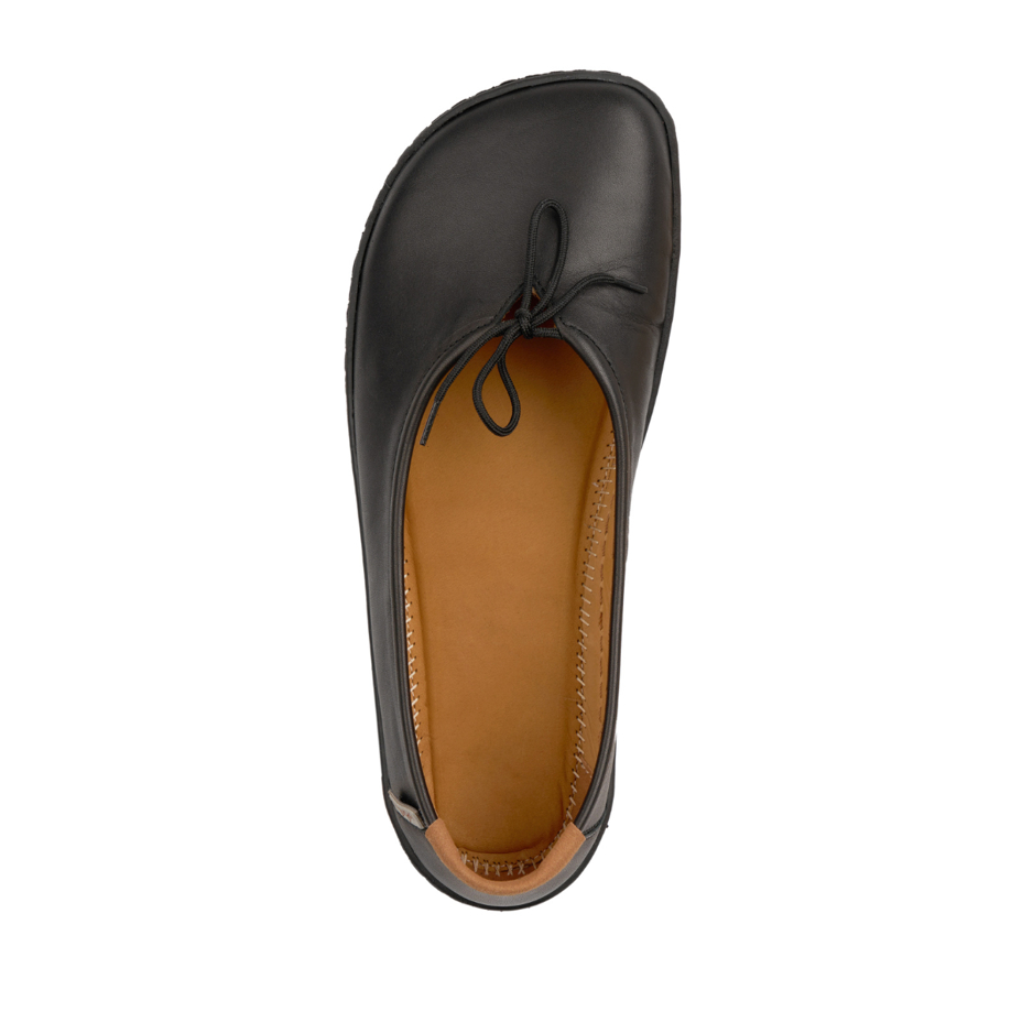 Women's barefoot leather ballerina flats Tamara black