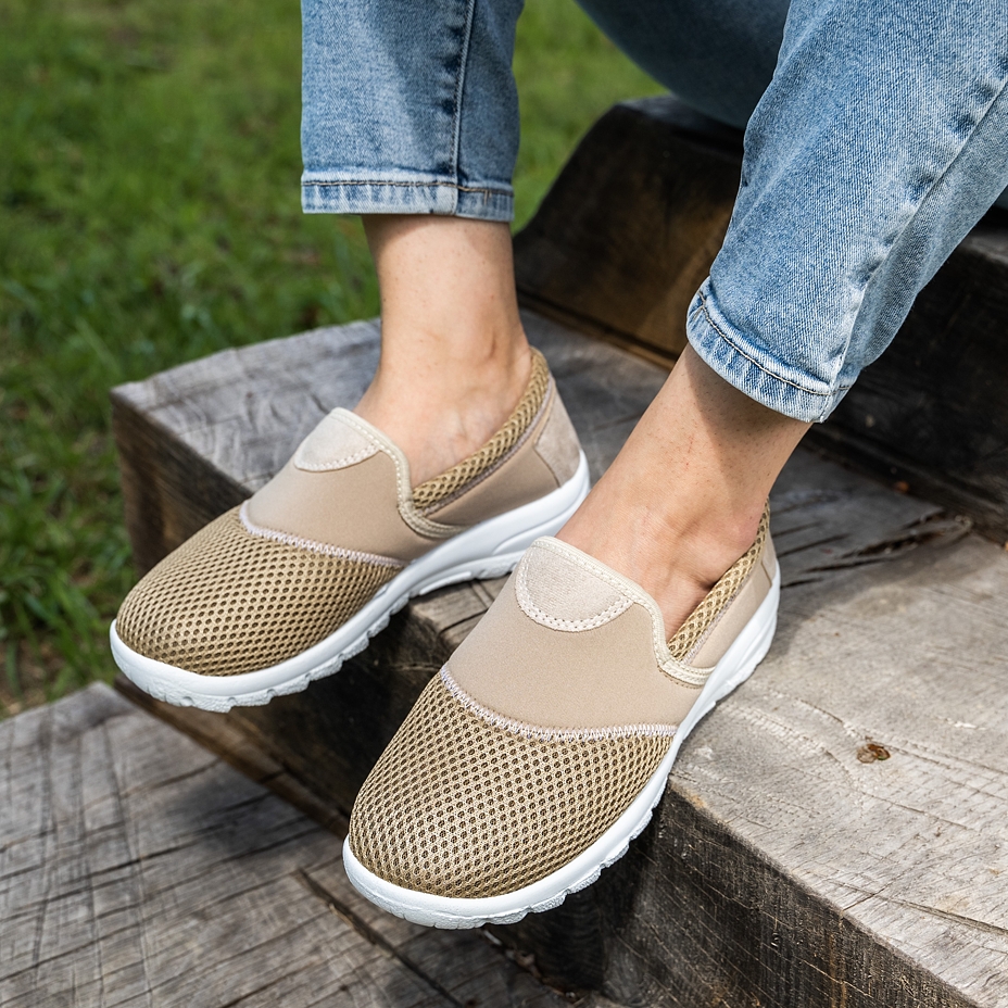 Women's breathable orthopedic sneakers  Beige
