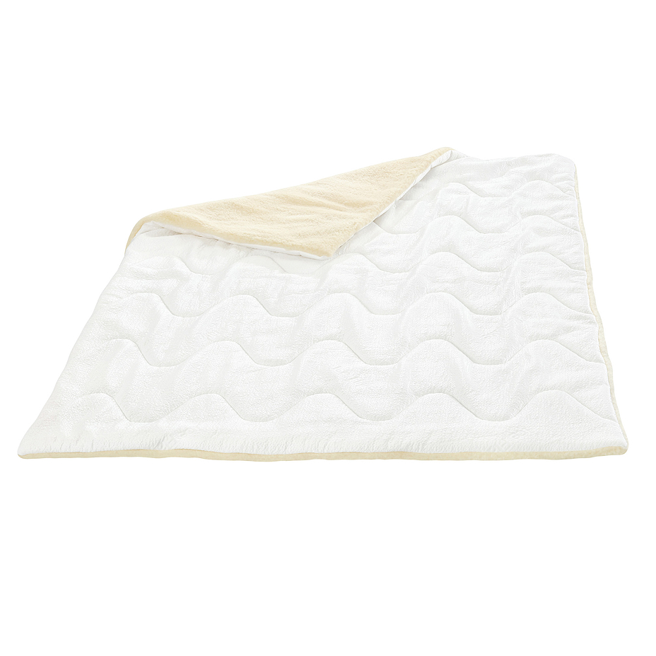 Reversible blanket with sheep wool and cotton 135x200