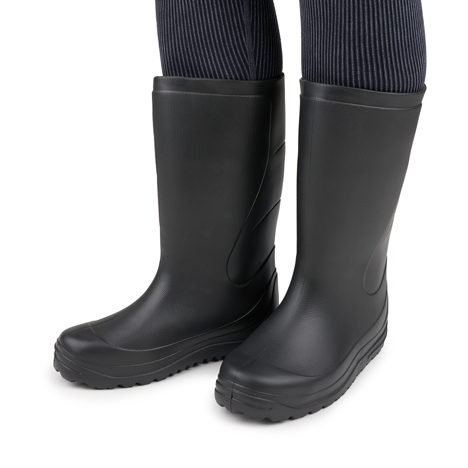 Women's high wellies with wool insole black