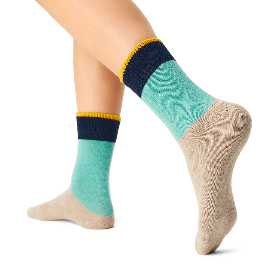Merino Sheep Socks with Cashmere Beige