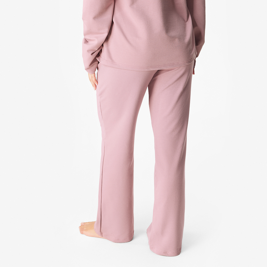 Women's cotton elastic waist sweatpants pink