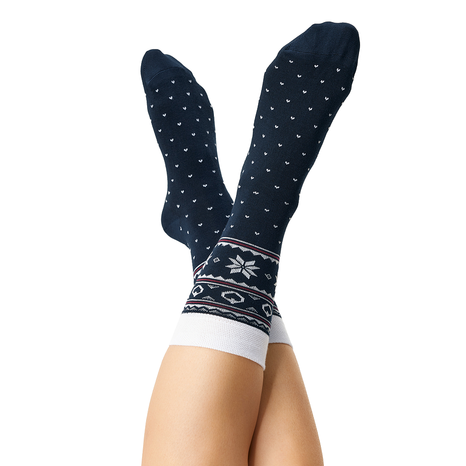 3 pairs of Christmas socks in a gift box