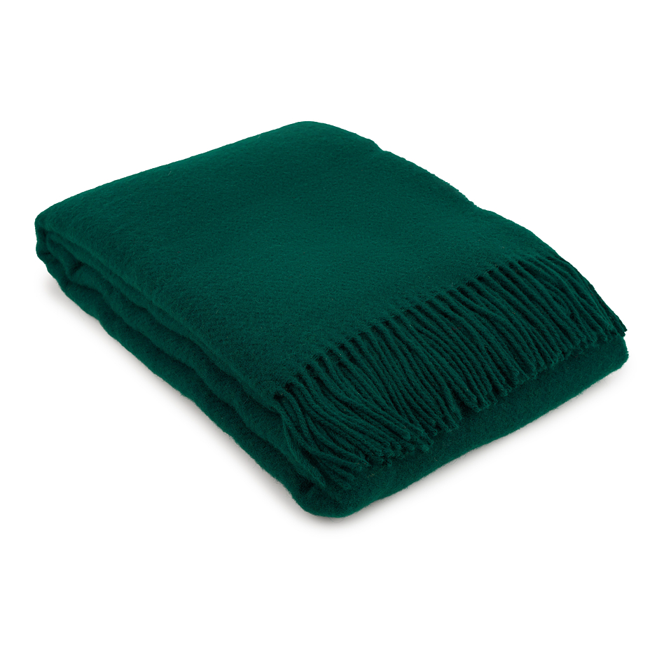 Wool blanket solid green