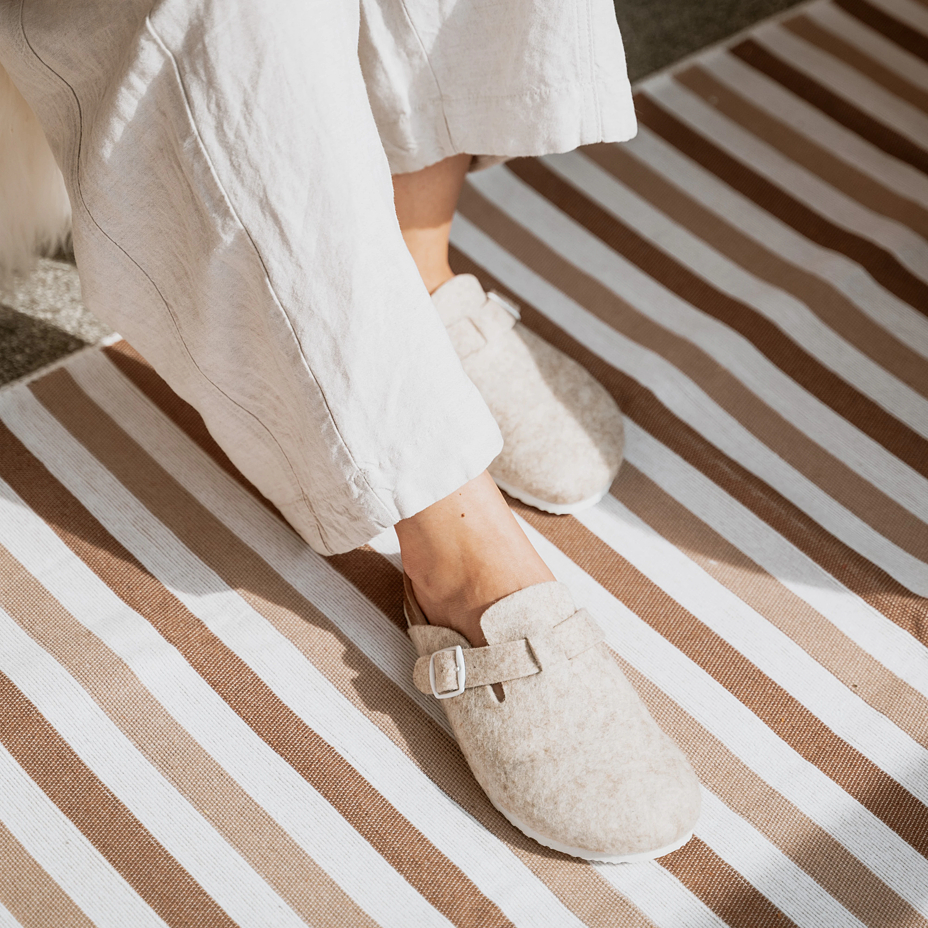 Women's orthopedic cork slippers Michaela beige