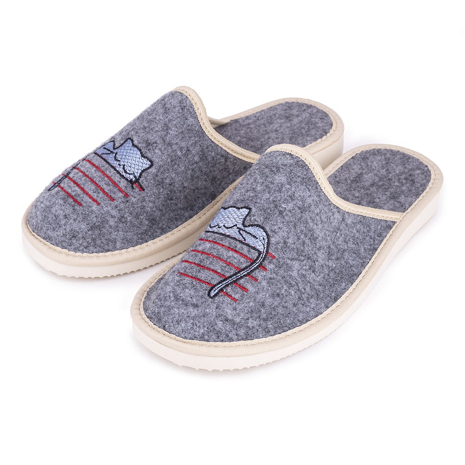 Women's Felt Slippers Kitty