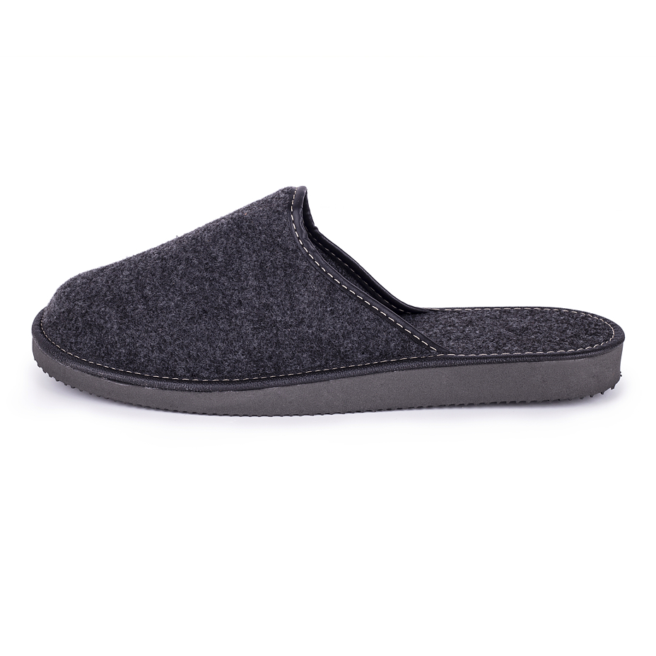 Men's Felt Slippers Black