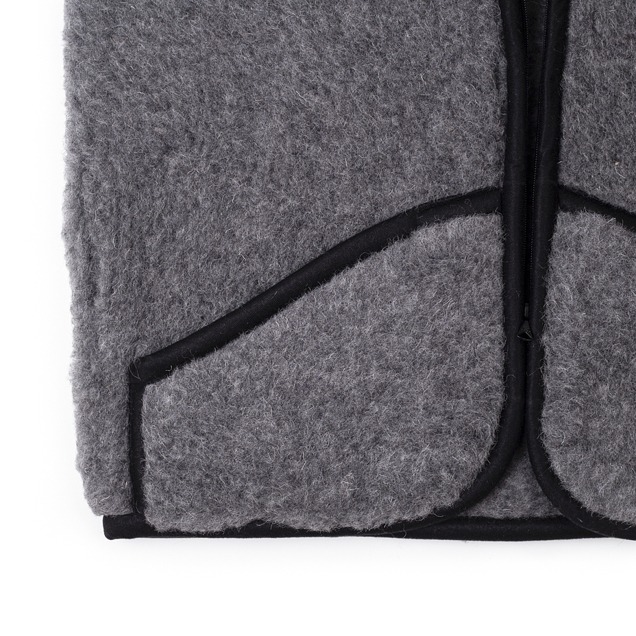 Wool Vest with Collar Dark Grey