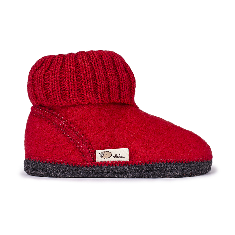 Kids’ Silvie Felt TV Slippers Red