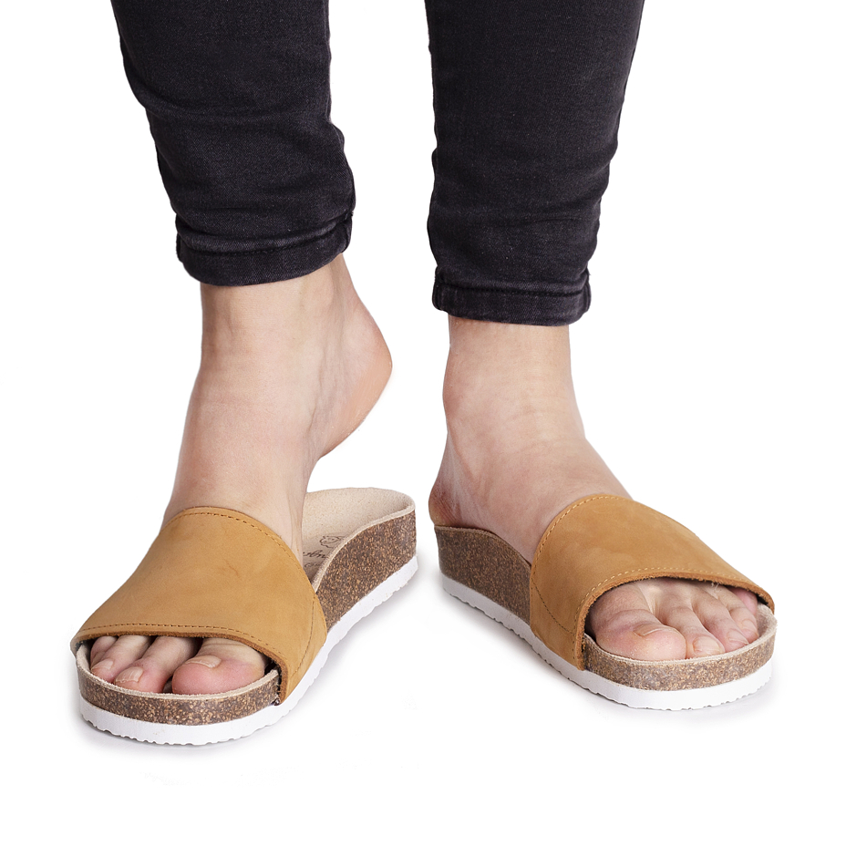 Women's Trepky Orthopaedic Cork Sliders Beige