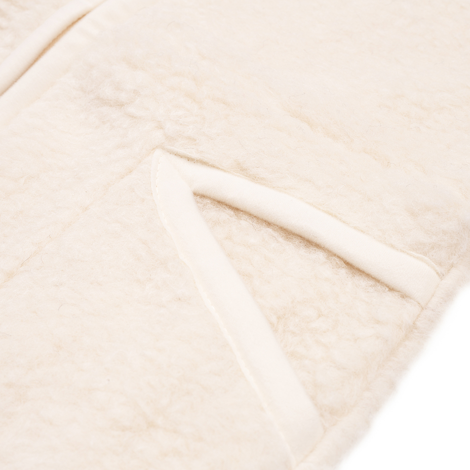 Extra Long Wool Vest Natural