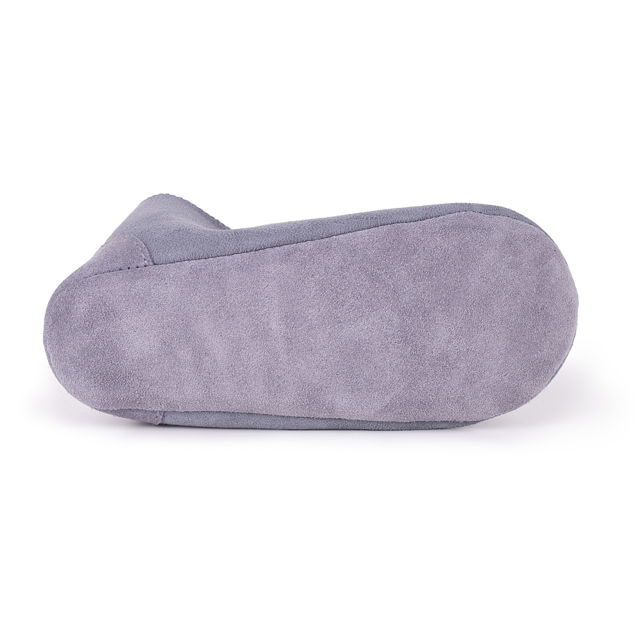 Kids’ Andy Leather Slippers with Wool Lining Grey