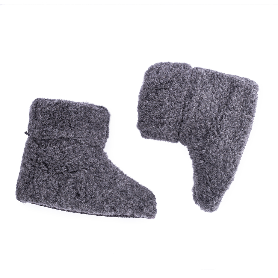 Wool TV slipper boots Dark Gray