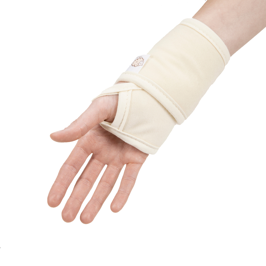Merino wool wrist brace natural