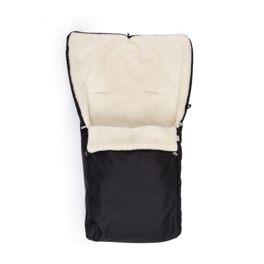 Footmuff with Wool Lining Black
