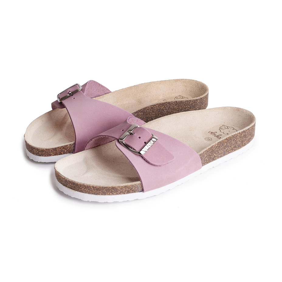 Women's Laura Orthopaedic Cork Sliders Pink