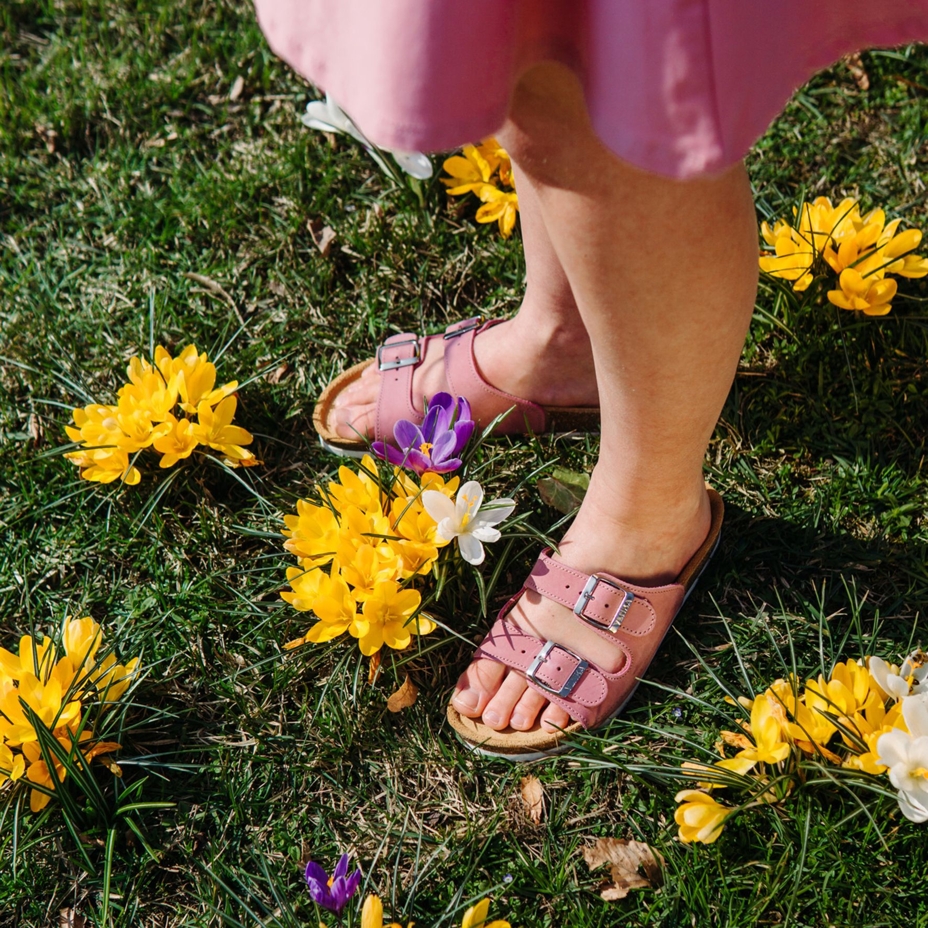 Women's Linda Orthopaedic Cork Sliders Pink