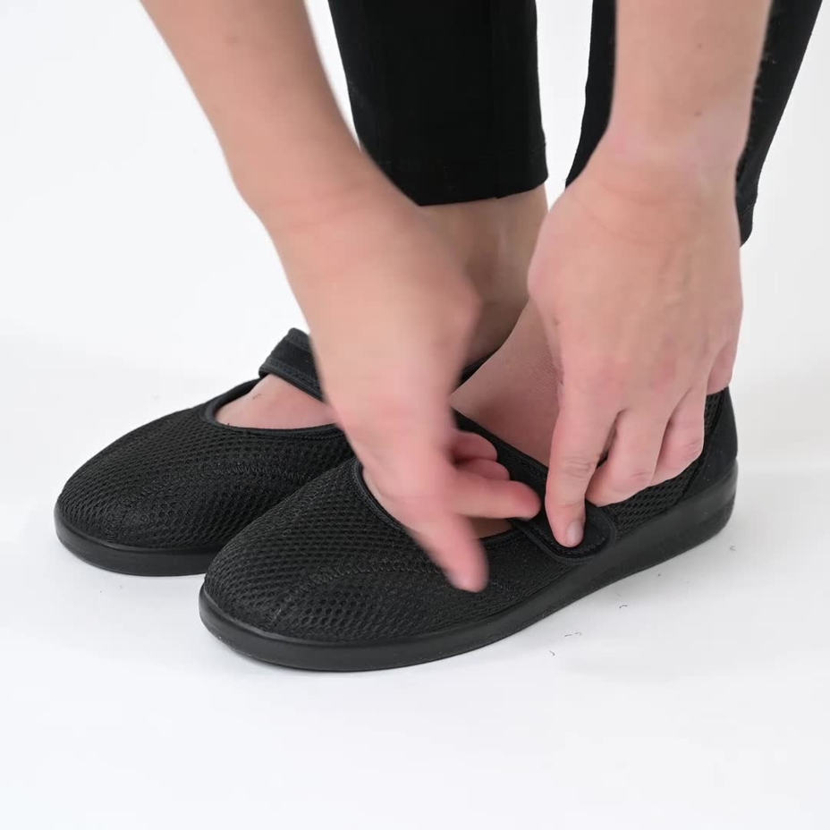 Women's Ballerina Velcro Comfort Pumps Blue