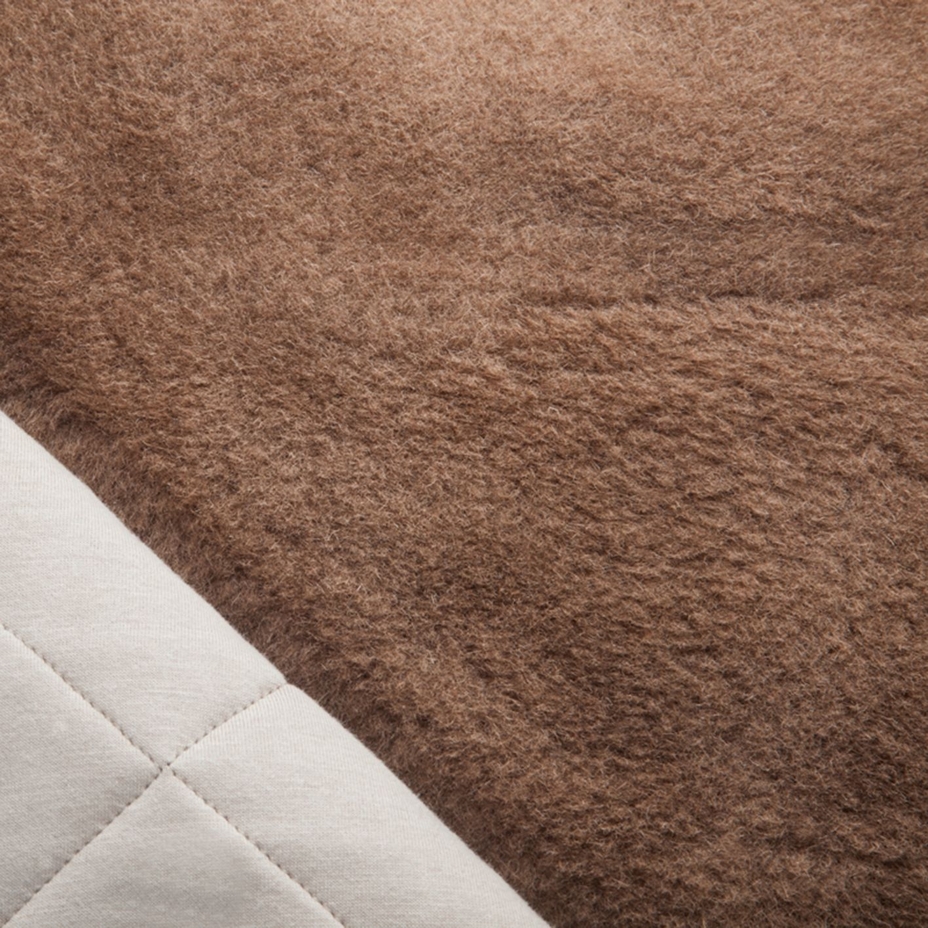 Wool Mattress Topper with Lining Brown