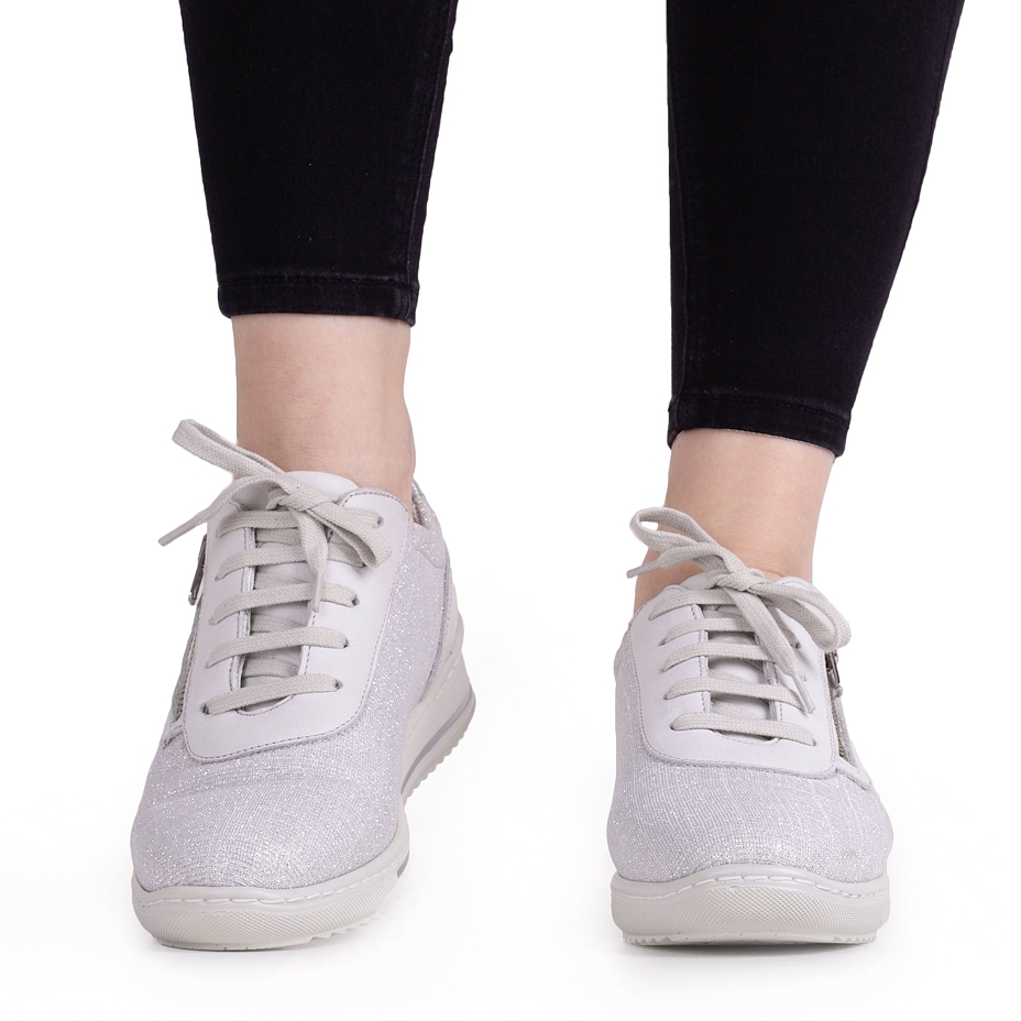 Women's leather sneakers Irma White