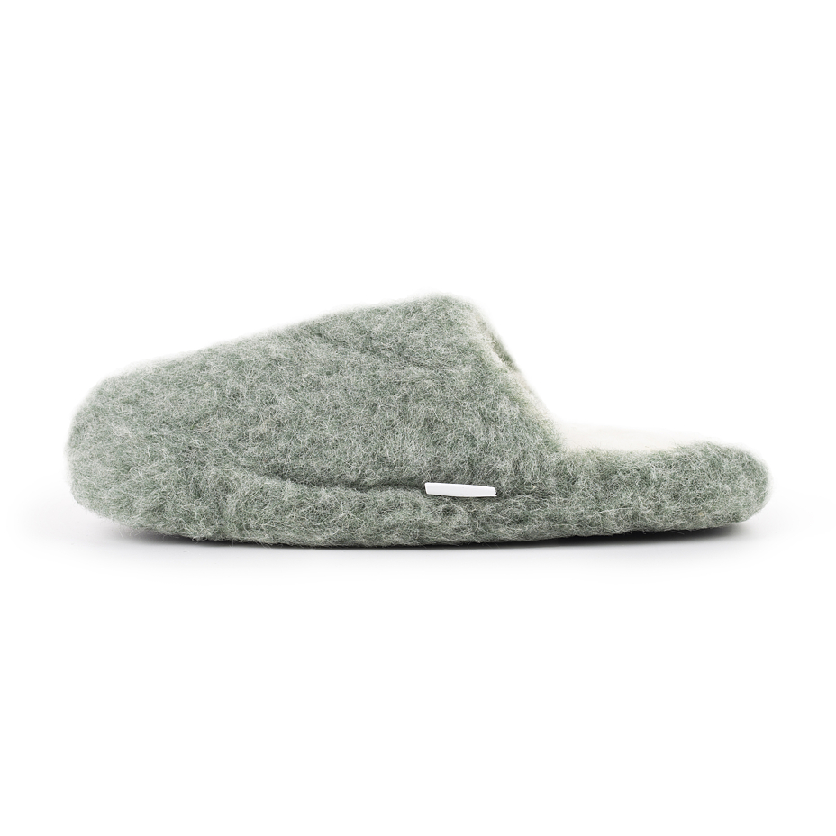 Wool TV slippers Green