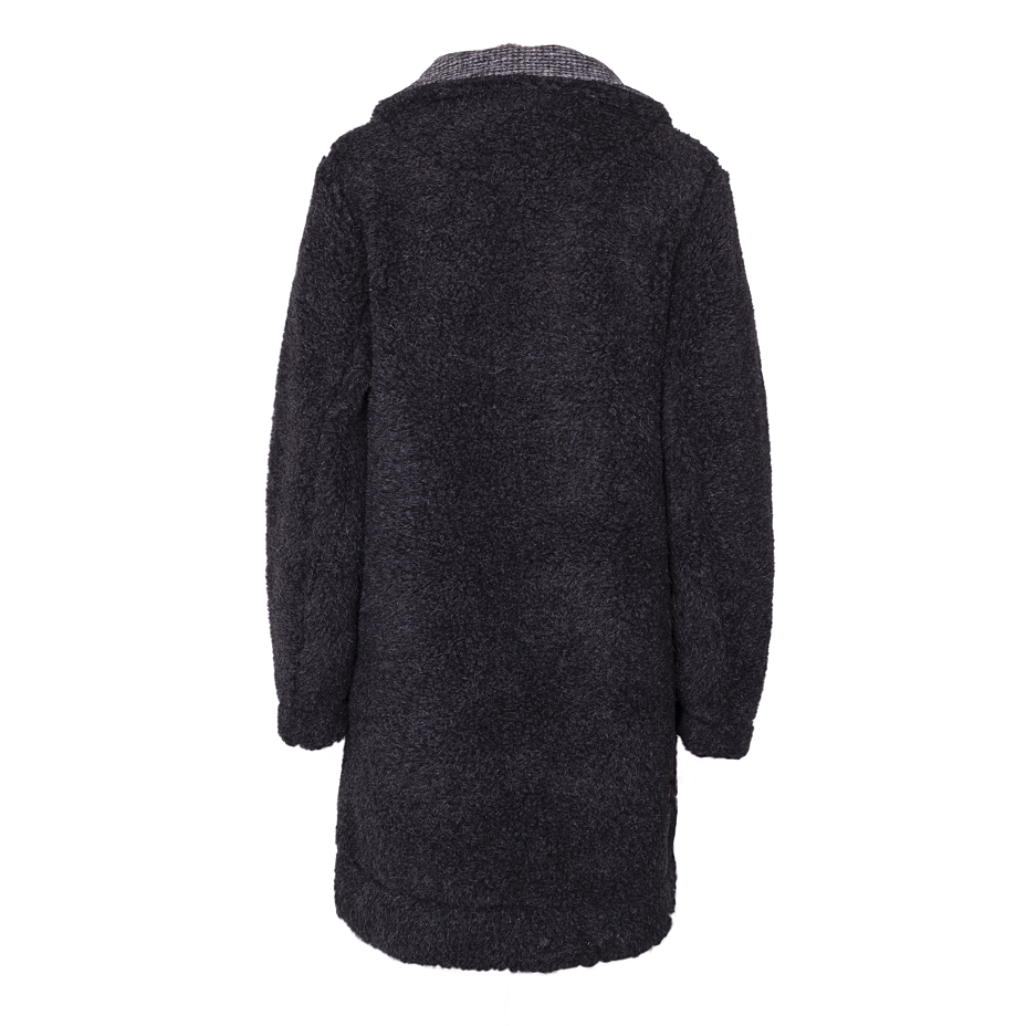 Wool coat with buttons Black