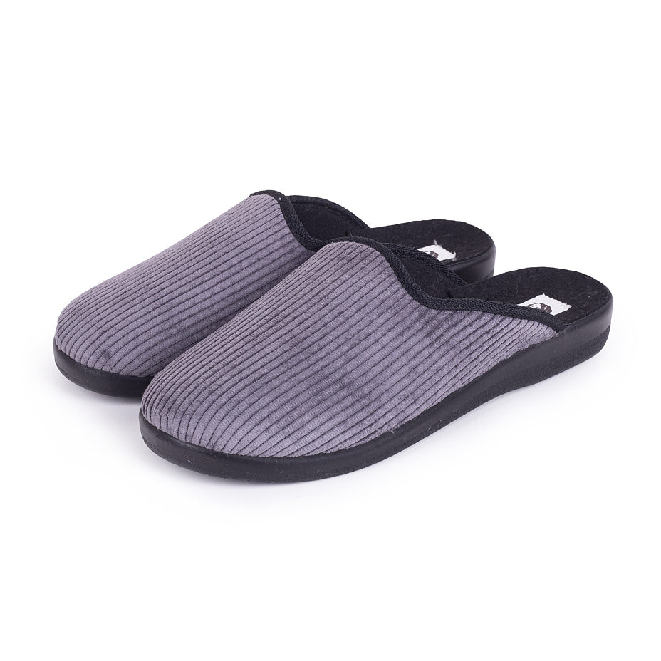 Men's Coruroy Slippers Grey