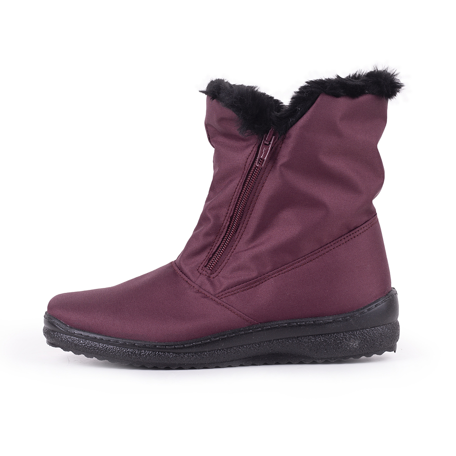 Women's Zippered Snow Boots Red