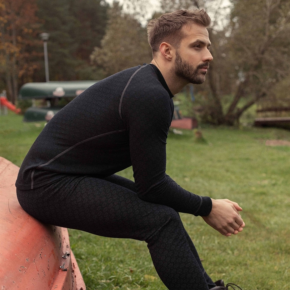 Men's Performance Merino XTREME THERMOWAVE Baselayer Pants Black