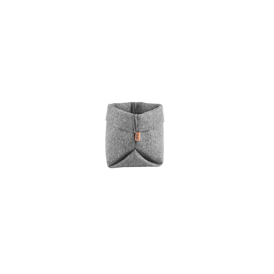 Felt Storage Basket Round Grey