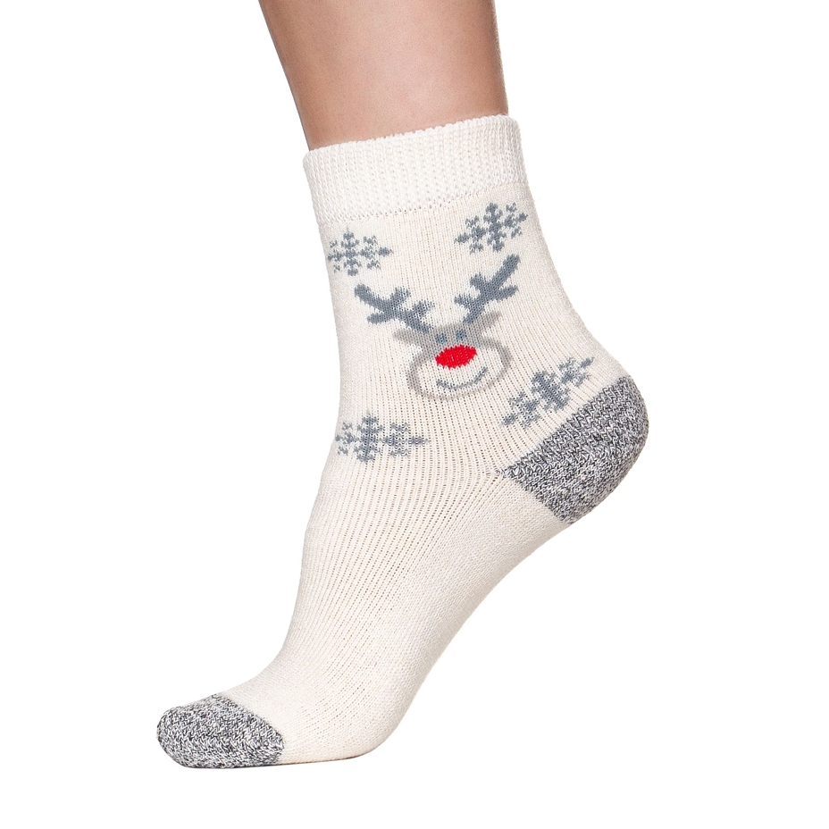 Kids’ Merino Socks Reindeer Grey