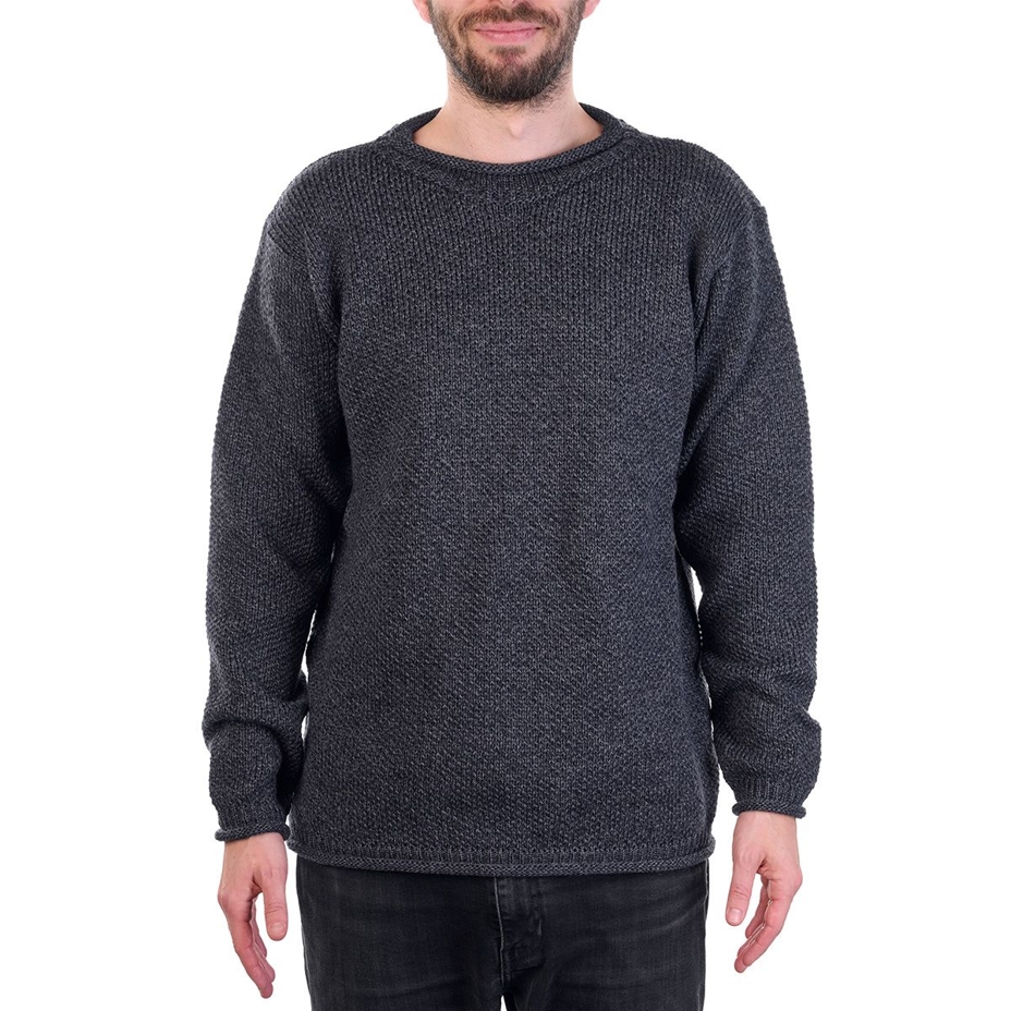 Men's Merino wool pullover sweater gray